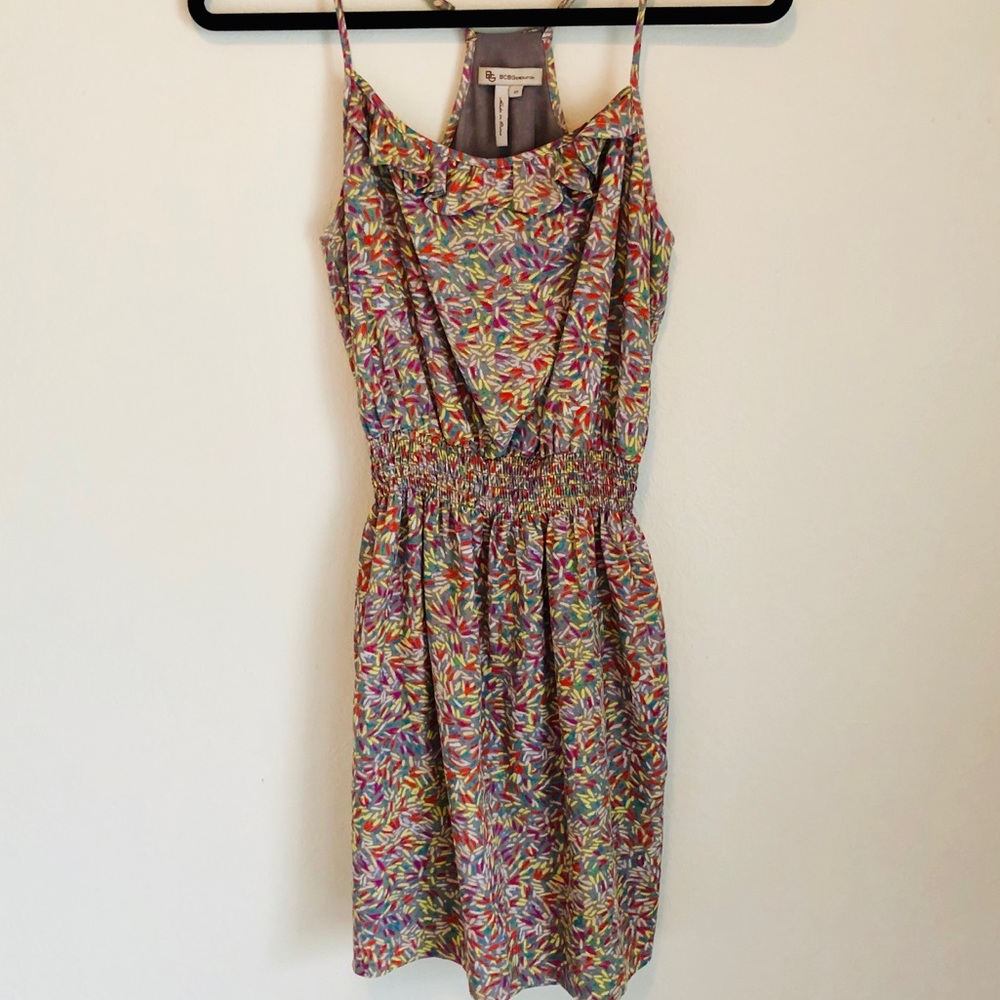 BCBG racer back short dress w/ pockets